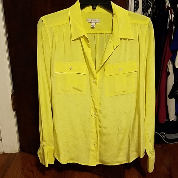 SOLD Jcrew silk button down - Picture 1 of 4